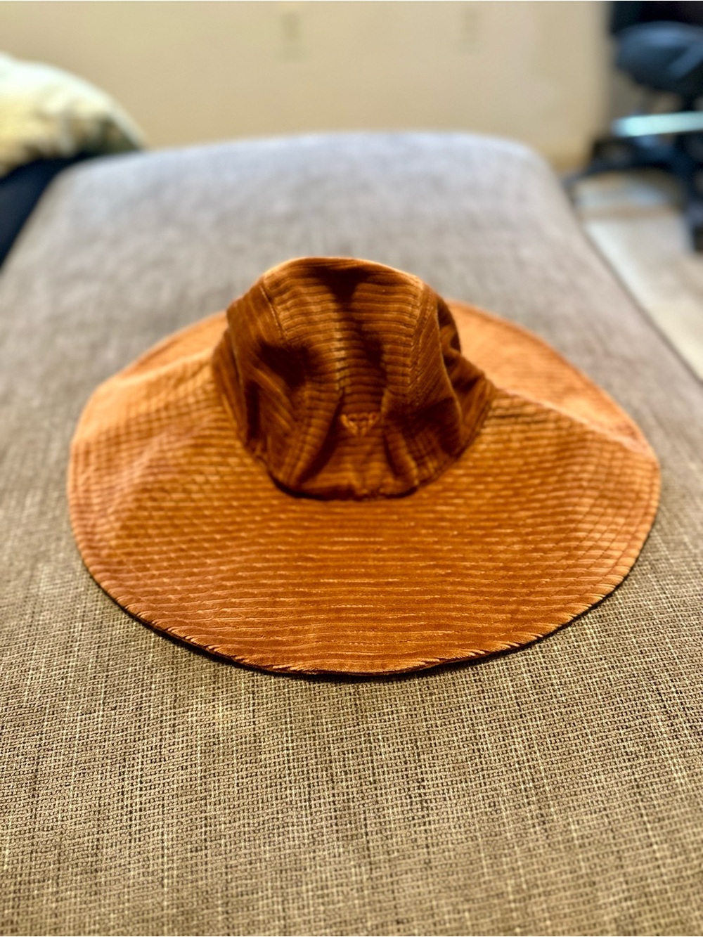 Quiksilver Corduroy Wide Brim Hat - Rust Orange